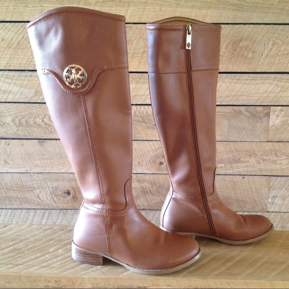 Tory Burch Boots 7 Brown Tall Riding Equestrian - Picture 3 of 8